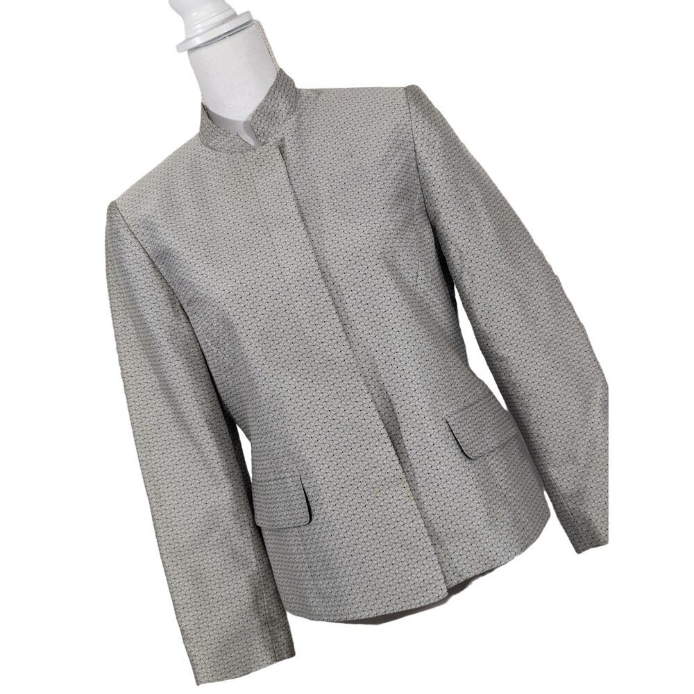 NWOT! TALBOTS! SILK, COTTON! LIGHTWEIGHT, NEHRU COLLAR JACKET, BLAZER! SZ 6